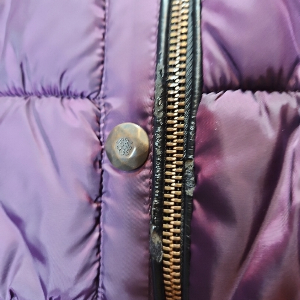 Jessica simpson Puffer Bomber Jacket Comfy Cozy In Season Purple  Size L 14-16 - Picture 4 of 16